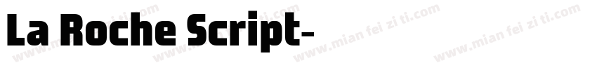 La Roche Script字体转换